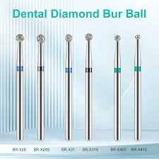 10pc-Dental Round Diamond Burs