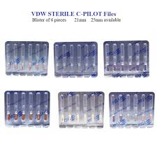 VDW Sterile C - Pilot Root Canal Stainless Steel Endo Files 6 pcs/Pack