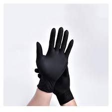 100pcs Nitrile Gloves - Black