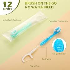 Travel Toothbrush W/Floss Tongue Scraper