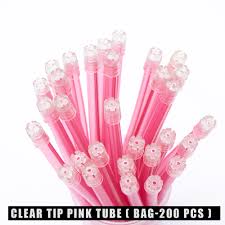 100Pcs Dental Saliva Ejector Disposable Suction Tip Flexible Evacuation Pipe Clear Tip With Colorful Tube