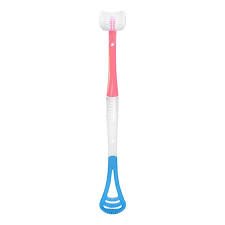 Silicone Nano Brush Oral Care Safety 3 Sided Toothbrush for Children