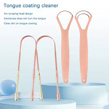 1PCS Copper Tongue Scraper Cleaner Scraper Men Women Toothbrush Dental Oral Care Hygiene Health Care Tool