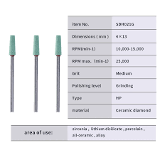 Dental Lab Zirconia, Porcelain ,ithium disilicate Polishing Head Ceramic Diamond