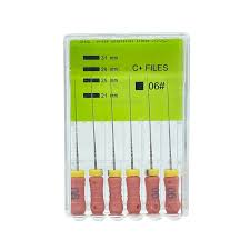 6PCS  Endodontic Stainless Steel C+files