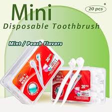 20PCS Travel Disposable prepasted Mini Toothbrush - Individually Packaged