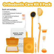 8pcs/set Portable Orthodontic Hygiene Kit