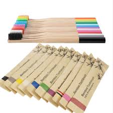 10/20 Pcs Adult Organic Eco - Friendly Natural Bamboo Toothbrush