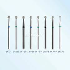 10pc-Dental Round Diamond Burs