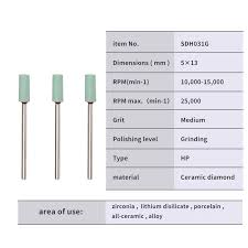 Dental Lab Zirconia, Porcelain ,ithium disilicate Polishing Head Ceramic Diamond