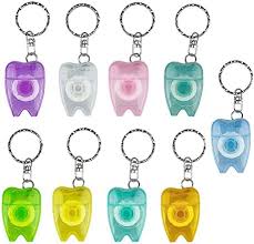 100Pcs Customize Logo Dental Floss Keychain