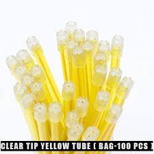 100Pcs Dental Saliva Ejector Disposable Suction Tip Flexible Evacuation Pipe Clear Tip With Colorful Tube