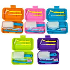 4Pcs/set Orthodontic Dental Care Kit - Toothbrush, Interdental Brush, Brace Extractor, Aligner Chewies