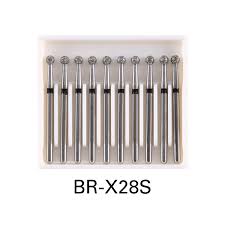 10pc-Dental Round Diamond Burs