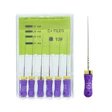 6PCS  Endodontic Stainless Steel C+files